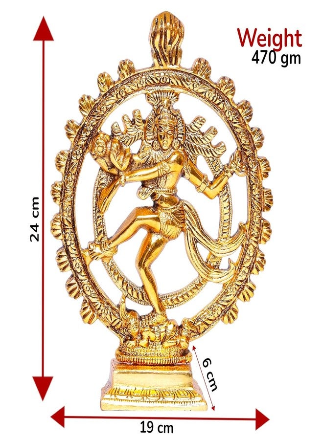 كريدايكرافت تمثال KridayKraft المعدني Shiva Idol Natraj لديكور المنزل، مطلي بالذهب للرقص Shiva Natraja/Natrajan (Mahakal Murti) تمثال مورتي للديكور والهدايا... - Image 2